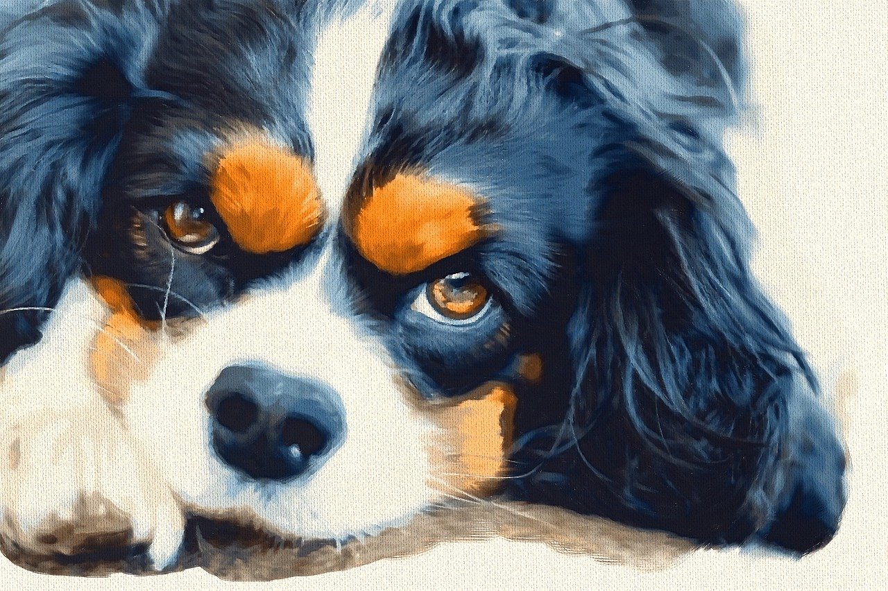 de mooiste fotos van je hond afdrukken op een canvas watercolour-4751352_1280